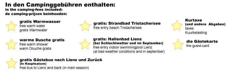 Warmwasser, Dusche, Gaestebus, Strandbad, Hallenbad